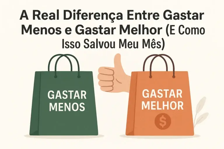 A Real Diferença Entre Gastar Menos e Gastar Melhor (E Como Isso Salvou Meu Mês)
