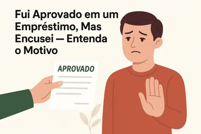 Fui Aprovado em um Empréstimo, Mas Recusei — Entenda o Motivo